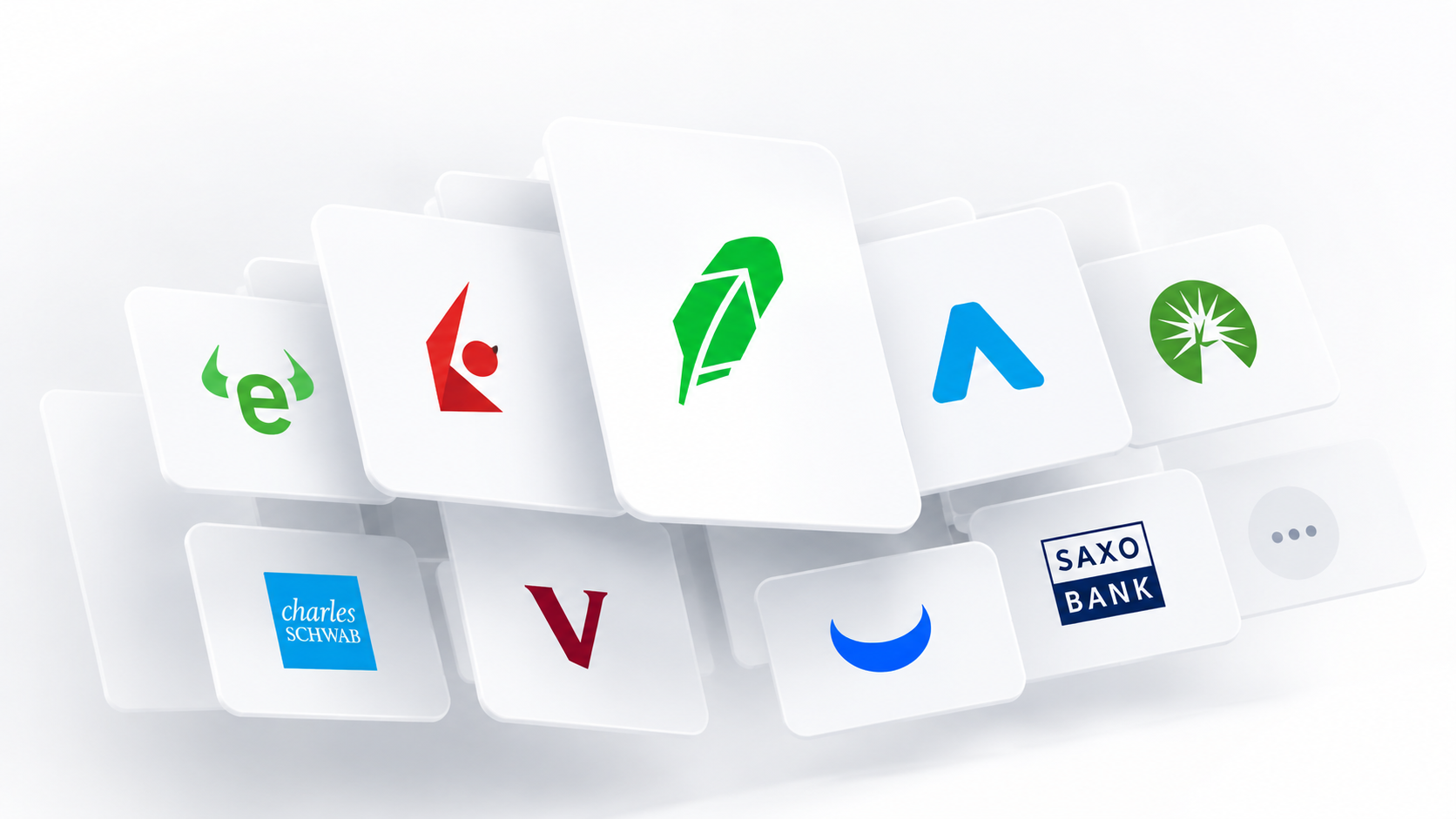 A selection of investing platforms shown together in Mesodian